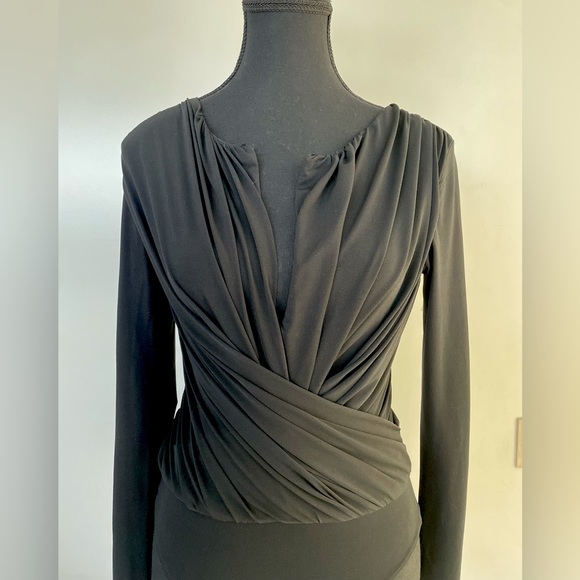 AQ/AQ Black Bodysuit Sz XS/ UK 6 - Picture 3 of 5